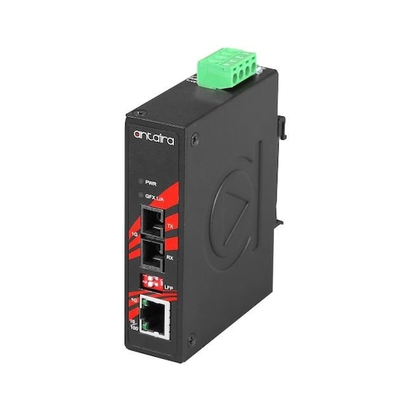 Compact Industrial Gigabit Ethernet Media Converter